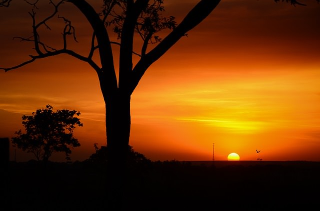 Sonnenuntergang in Afrika