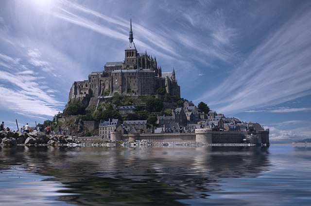 Backpacking in Frankreich - Mont saint Michel