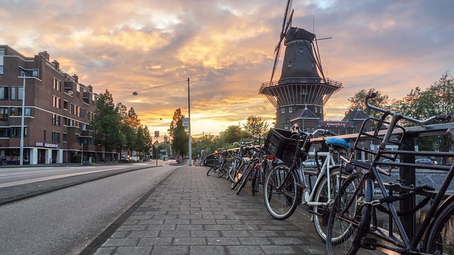 Backpacking in Holland - Sonnenuntergang
