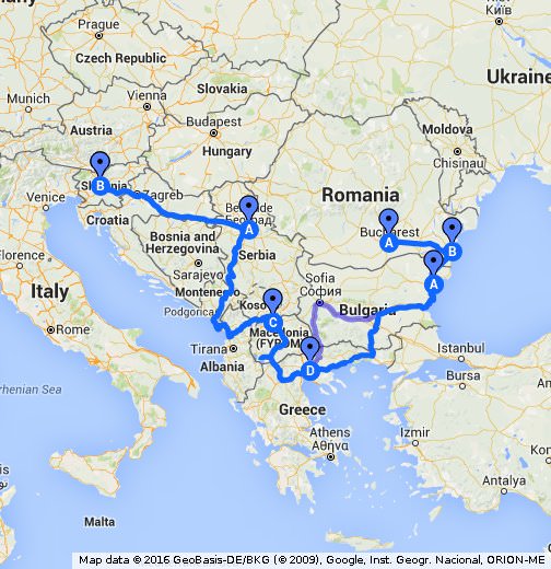 balkan tour mit dem auto