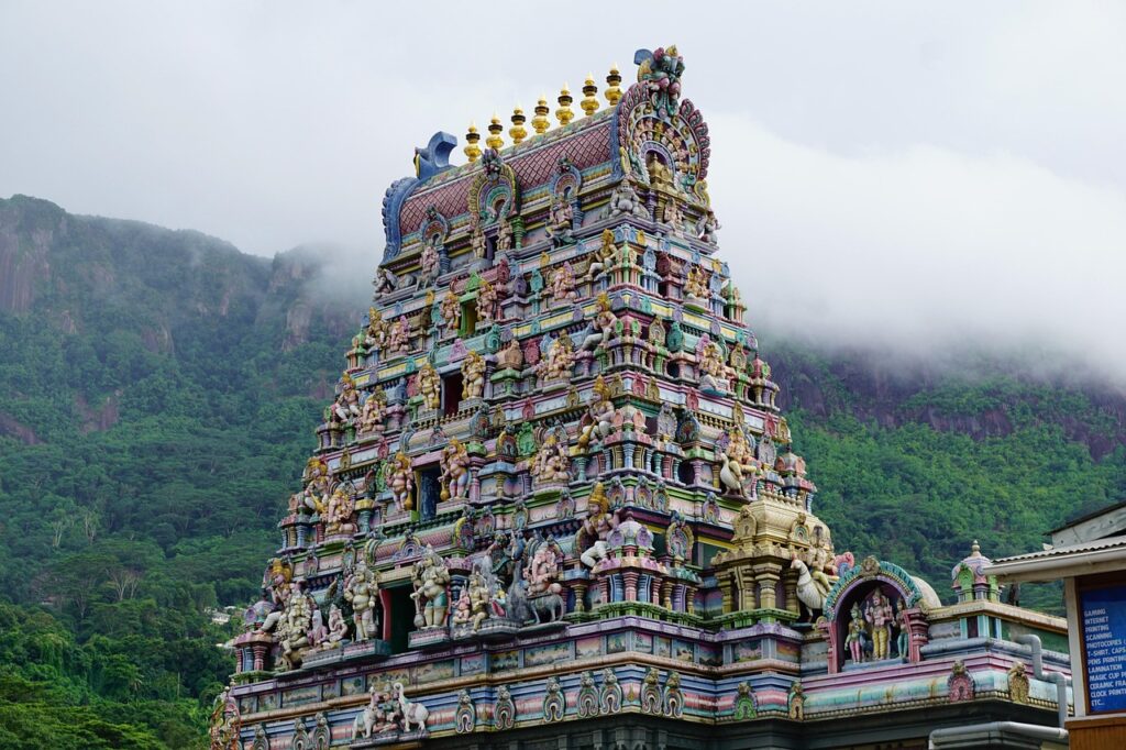 Hindu-Tempel im Zentrum von Victoria, Mahé, Seychellen