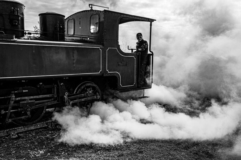 Alte Dampflokomotive in Simbabwe