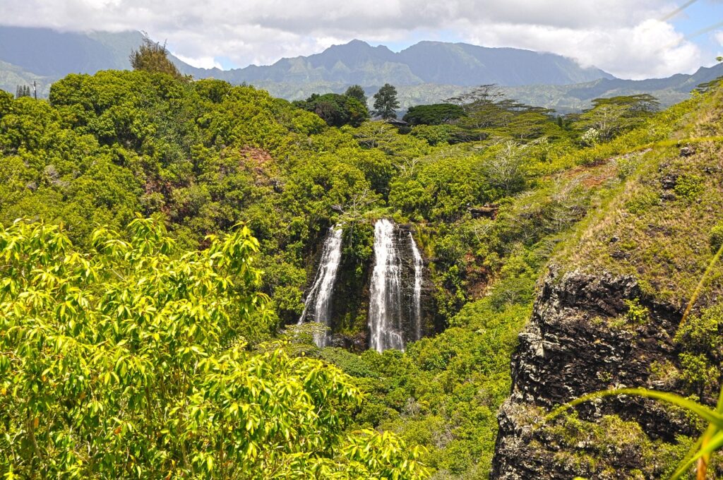 Wasserfall im tropischen Regenwald auf Fidschi